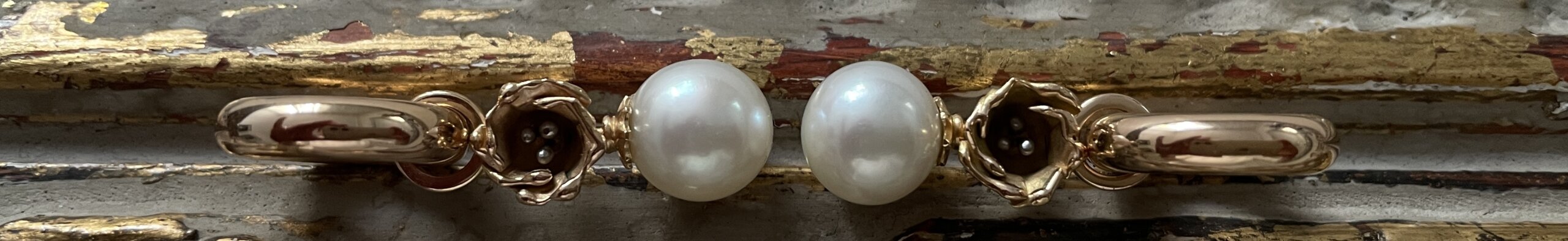 Blüteneinhänger Lisianth Rotgold